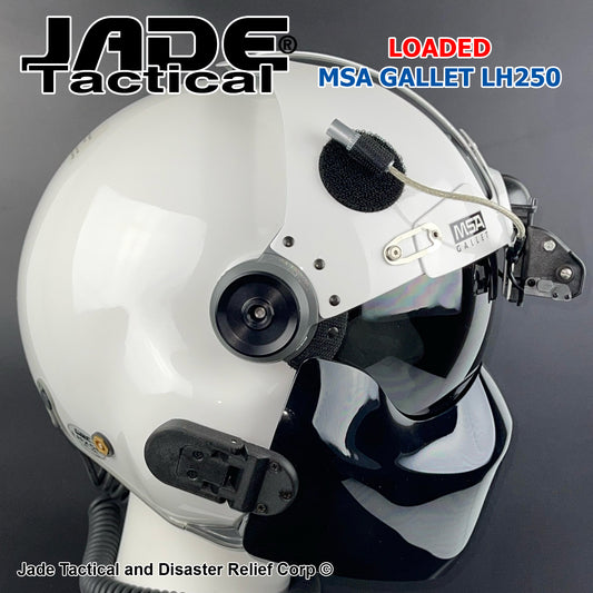 MSA Gallet LH250 Loaded White Helicopter Flight Helmet
