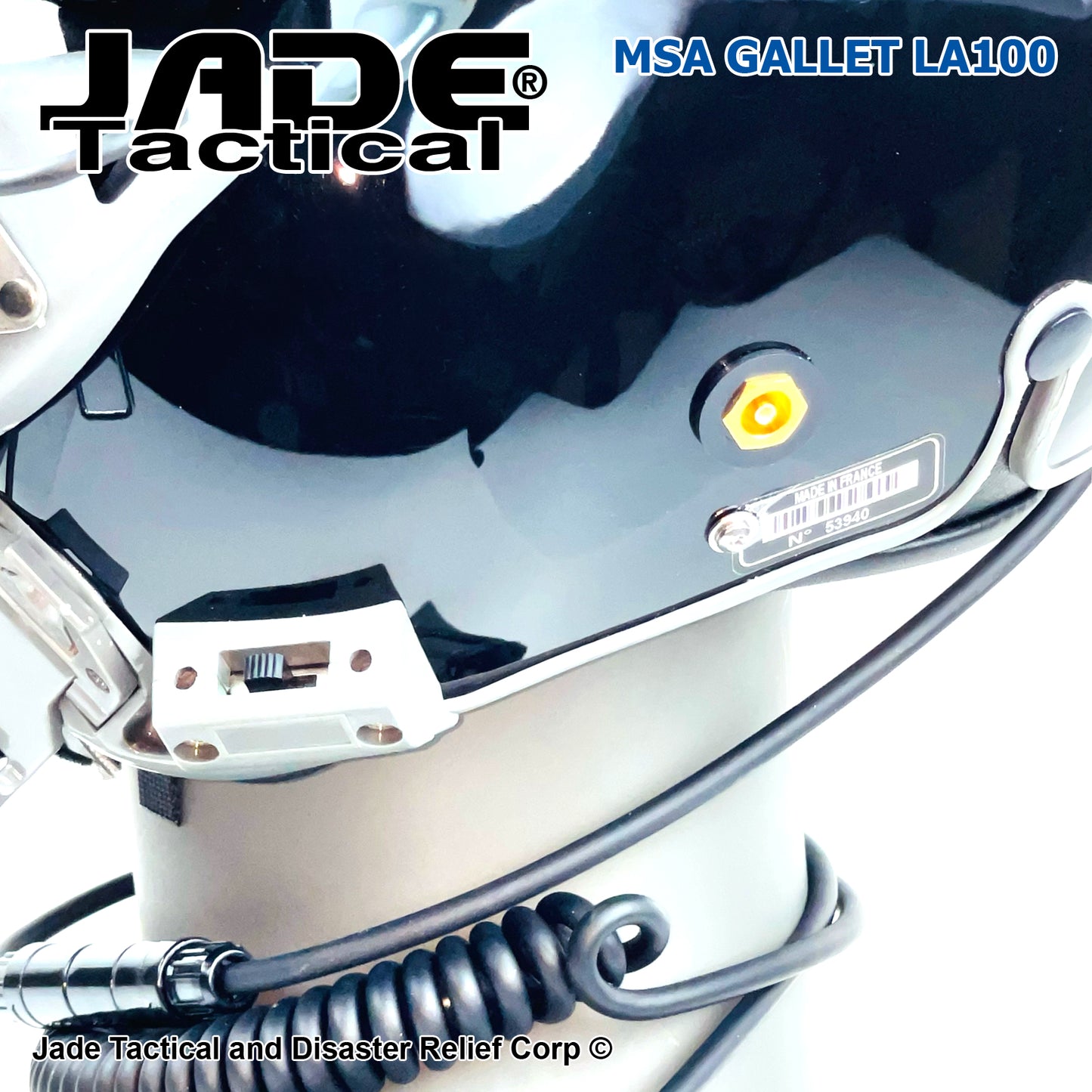 MSA Gallet LA100 Jet Pilot Flight Helmet "LOADED"