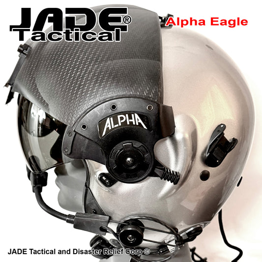 Alpha Eagle Matallic Grey Helicopter Flight Helmet