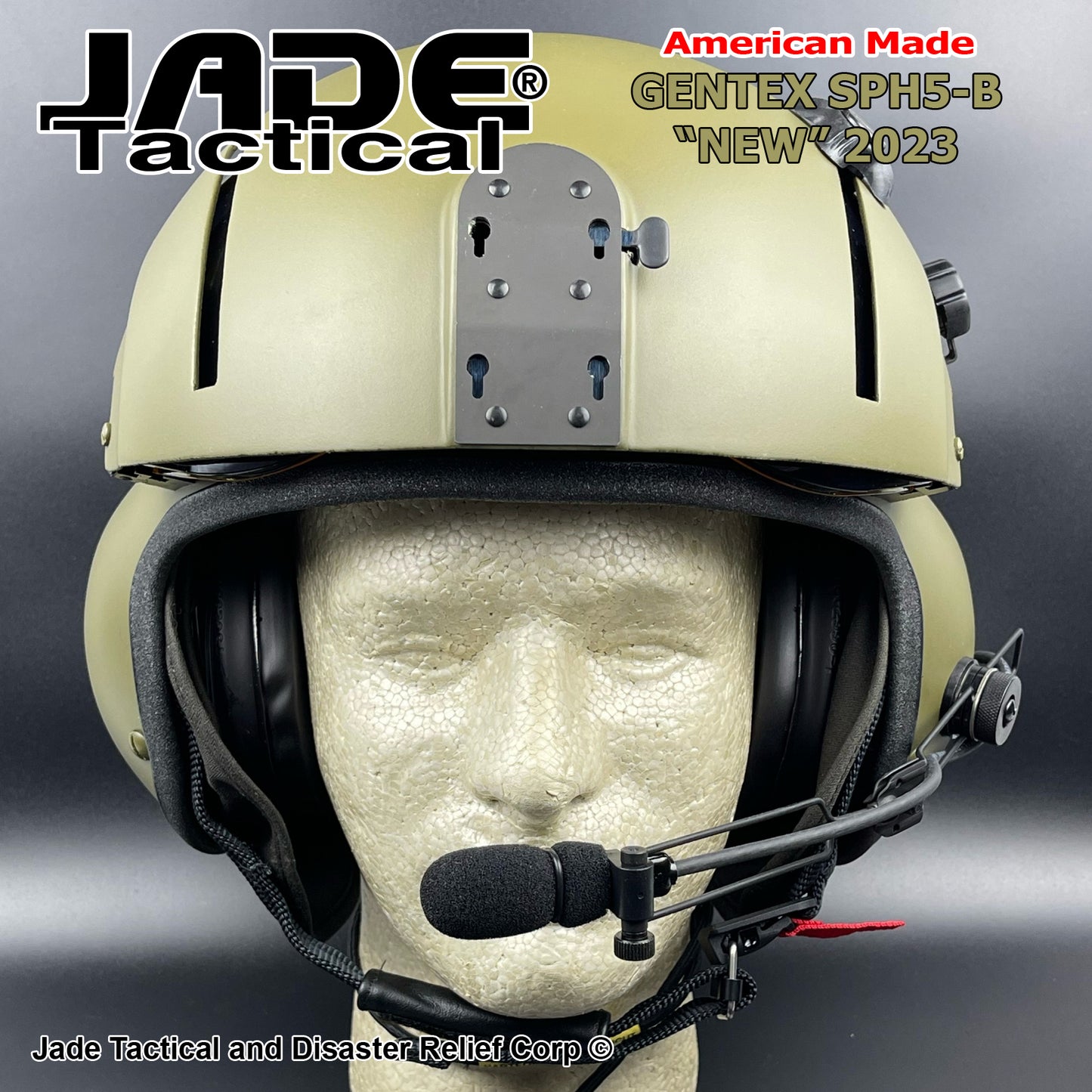 GENTEX SPH5-B Custom Dual Visor Helicopter Helmet NATO GREEN