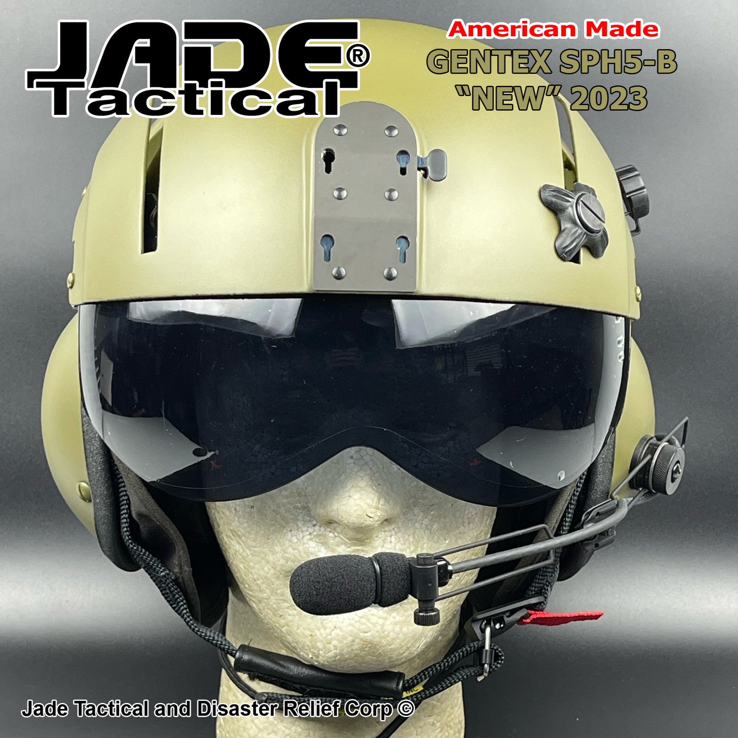 GENTEX SPH5-B Custom Dual Visor Helicopter Helmet NATO GREEN