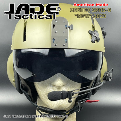 GENTEX SPH5-B Custom Dual Visor Helicopter Helmet NATO GREEN