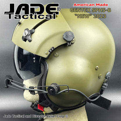 GENTEX SPH5-B Custom Dual Visor Helicopter Helmet NATO GREEN