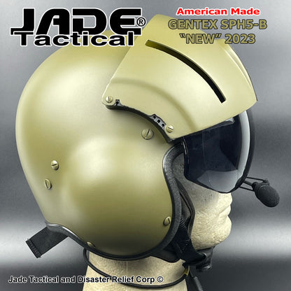 GENTEX SPH5-B Custom Dual Visor Helicopter Helmet NATO GREEN