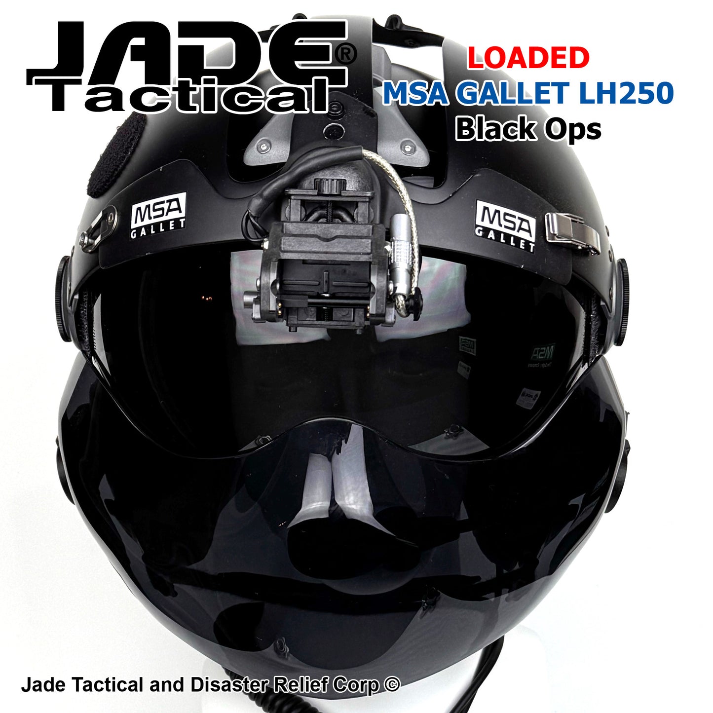 MSA Gallet LH250 Black Ops Helicopter Flight Helmet