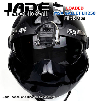 MSA Gallet LH250 Black Ops Helicopter Flight Helmet