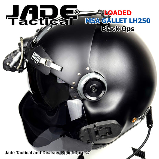 MSA Gallet LH250 Black Ops Helicopter Flight Helmet
