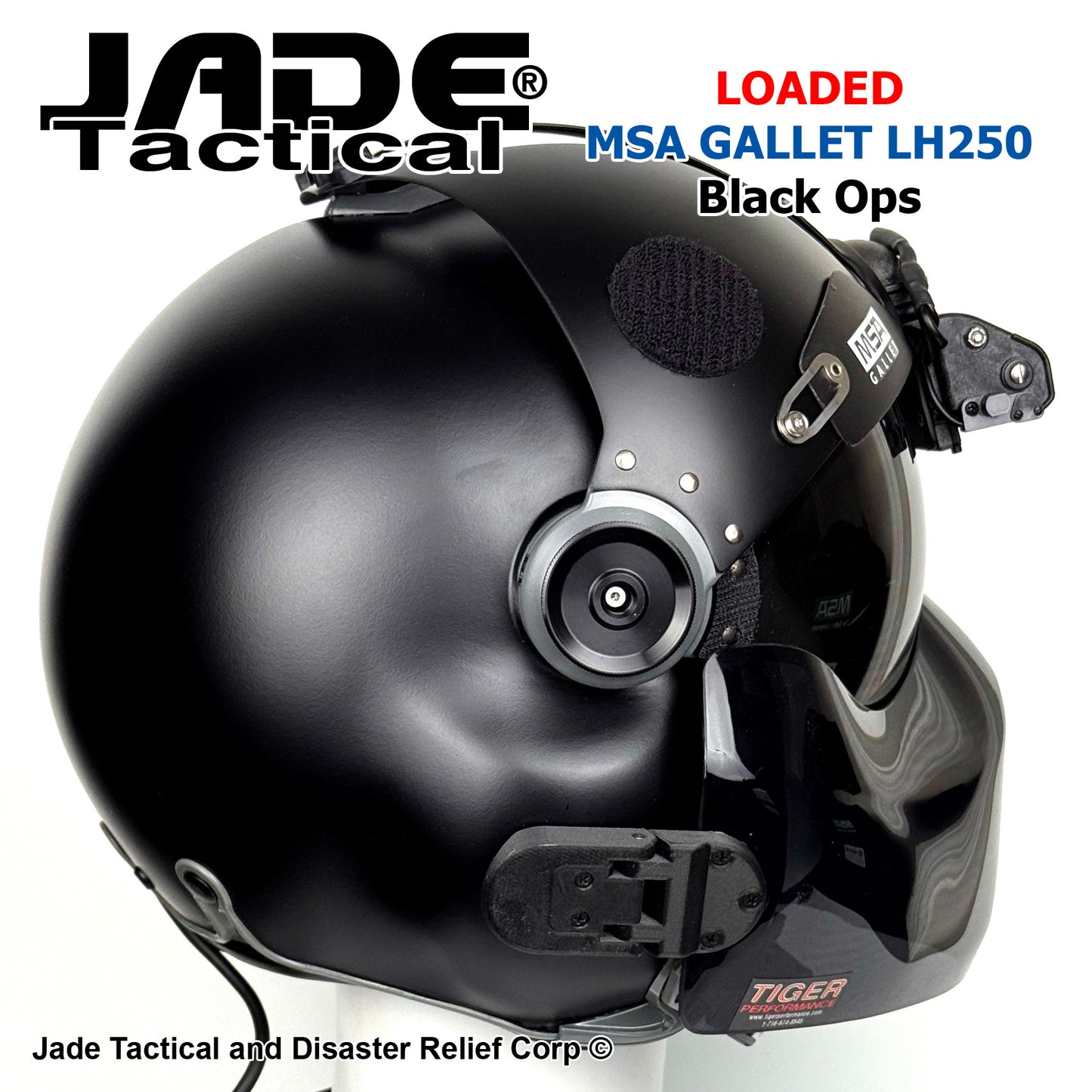MSA Gallet LH250 Black Ops Helicopter Flight Helmet