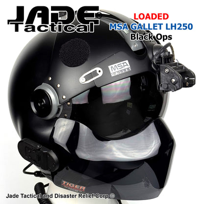 MSA Gallet LH250 Black Ops Helicopter Flight Helmet