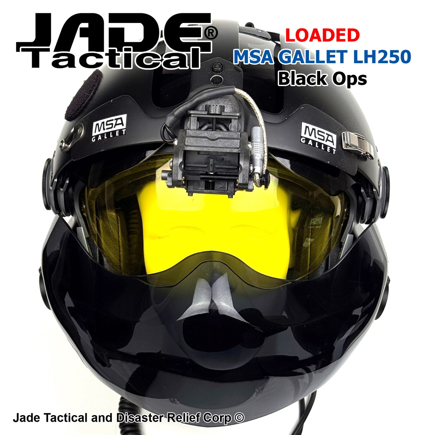 MSA Gallet LH250 Black Ops Helicopter Flight Helmet