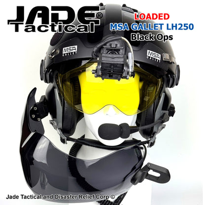 MSA Gallet LH250 Black Ops Helicopter Flight Helmet