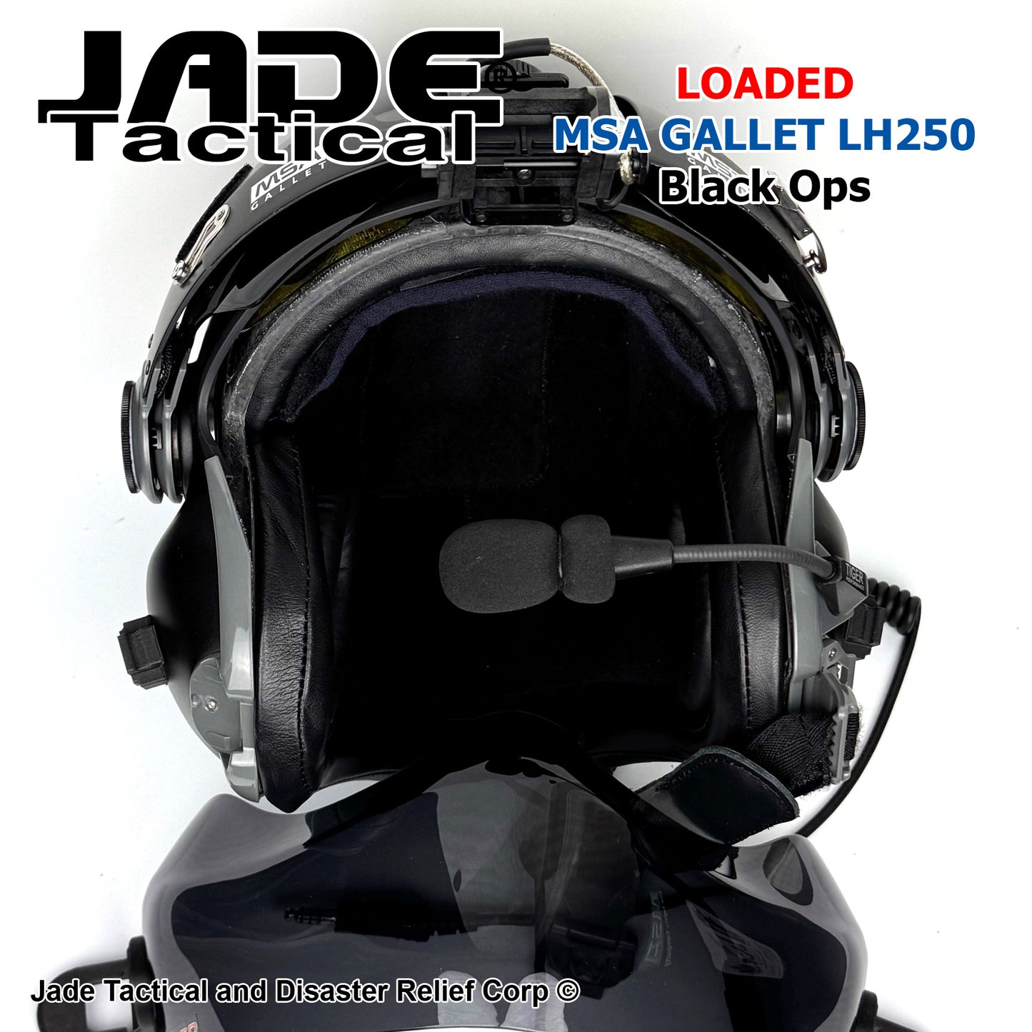 MSA Gallet LH250 Black Ops Helicopter Flight Helmet