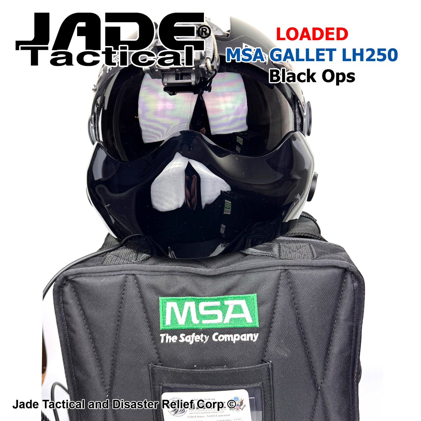 MSA Gallet LH250 Black Ops Helicopter Flight Helmet