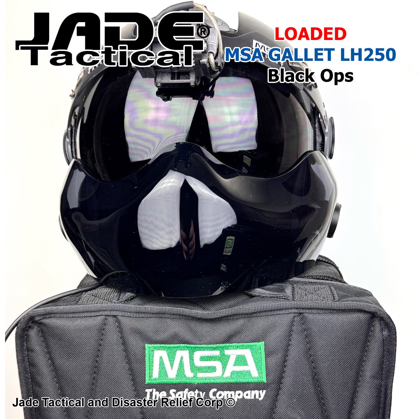 MSA Gallet LH250 Black Ops Helicopter Flight Helmet
