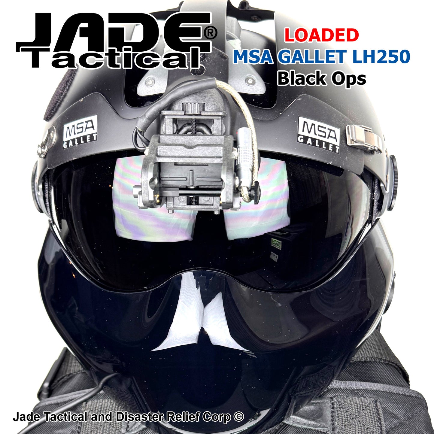 MSA Gallet LH250 Black Ops Helicopter Flight Helmet