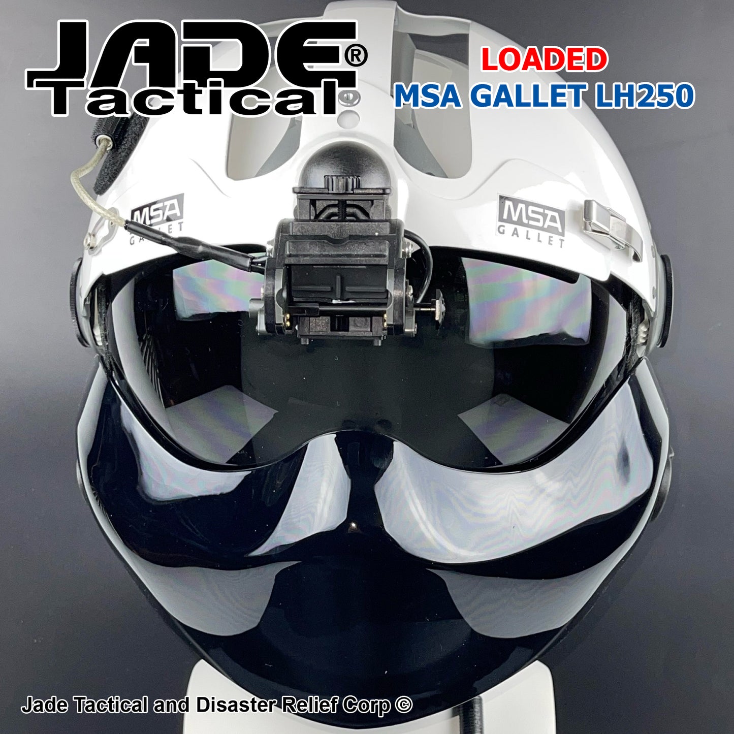 MSA Gallet LH250 Loaded White Helicopter Flight Helmet