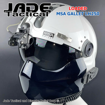 MSA Gallet LH250 Loaded White Helicopter Flight Helmet