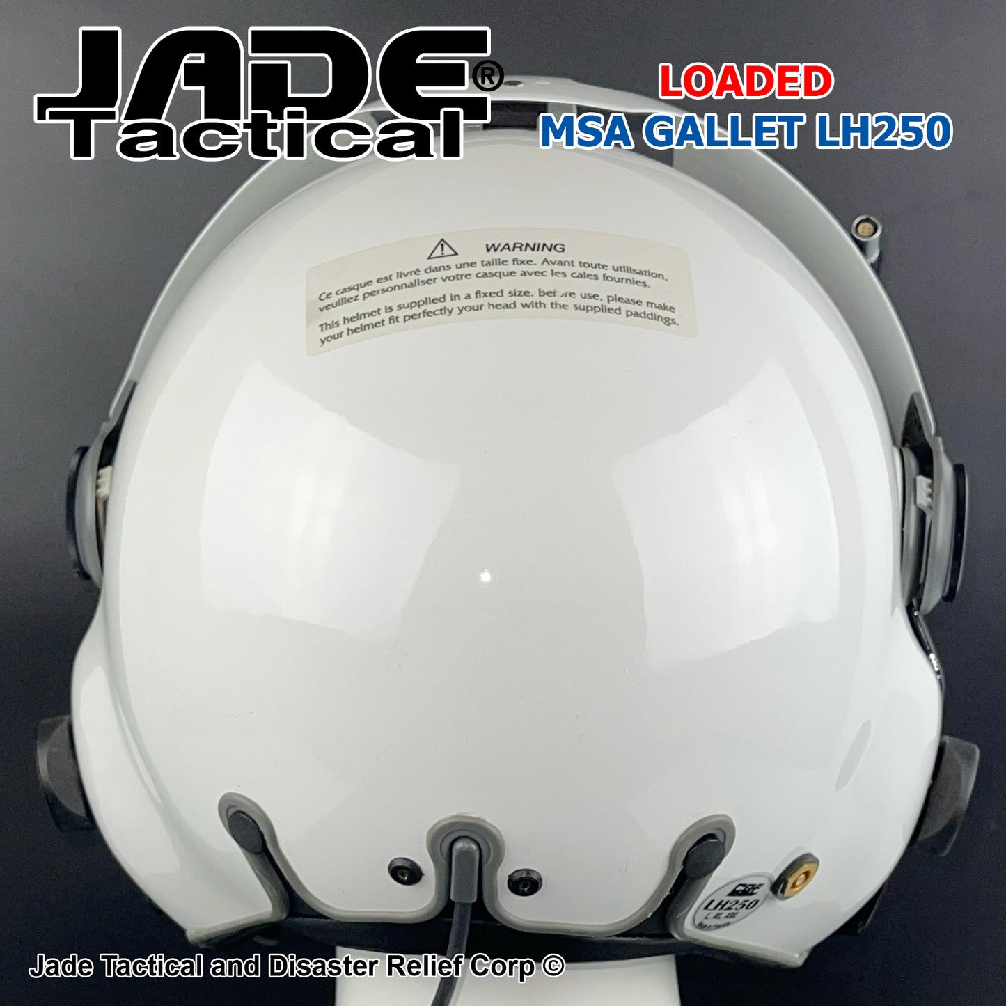 MSA Gallet LH250 Loaded White Helicopter Flight Helmet