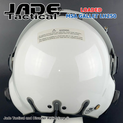 MSA Gallet LH250 Loaded White Helicopter Flight Helmet