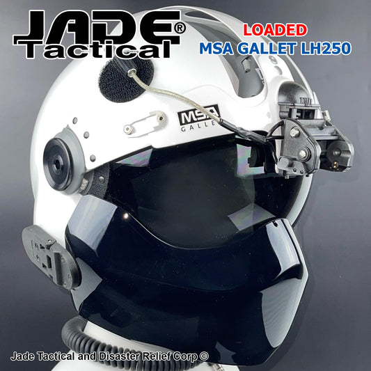 MSA Gallet LH250 Loaded White Helicopter Flight Helmet