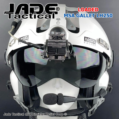 MSA Gallet LH250 Loaded White Helicopter Flight Helmet