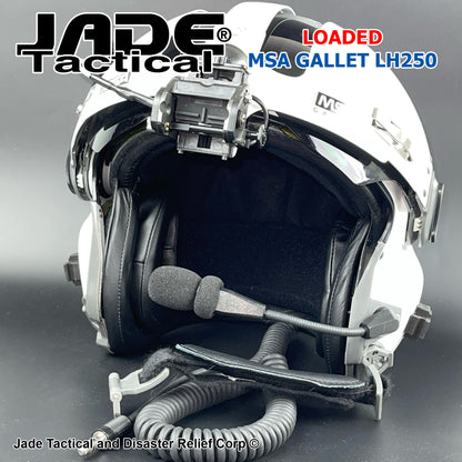 MSA Gallet LH250 Loaded White Helicopter Flight Helmet