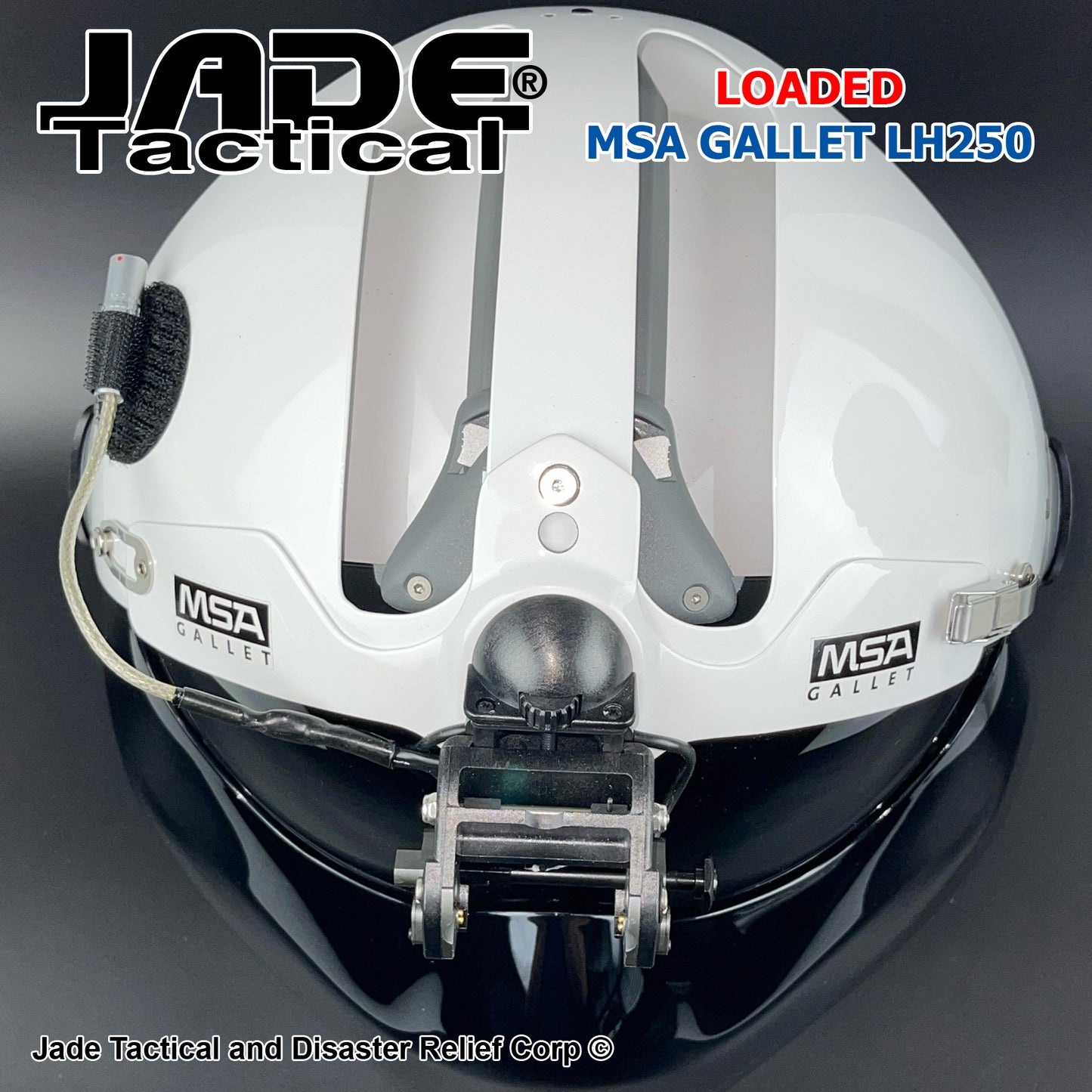 MSA Gallet LH250 Loaded White Helicopter Flight Helmet