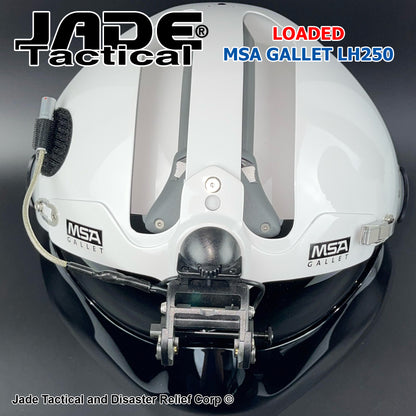 MSA Gallet LH250 Loaded White Helicopter Flight Helmet