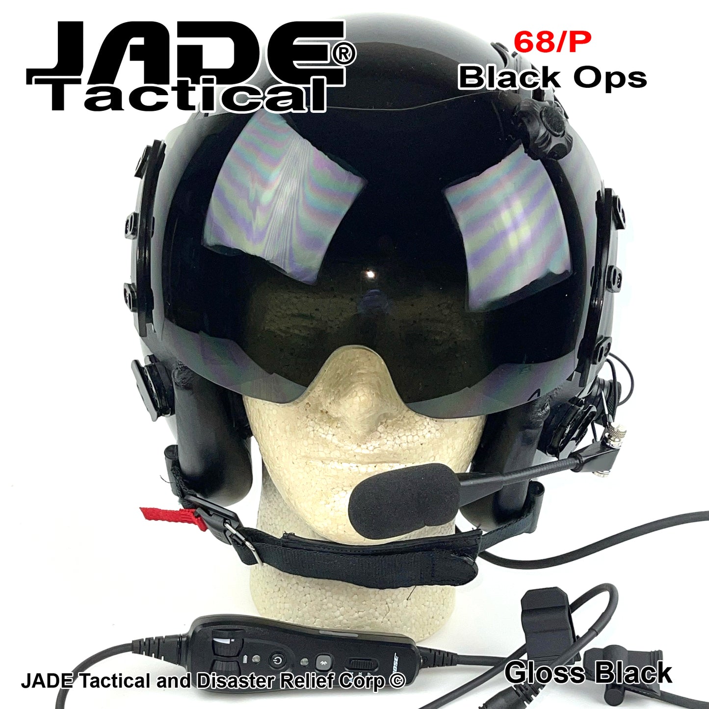 GENTEX 68/P USA Boom Flight Helmet Black Ops