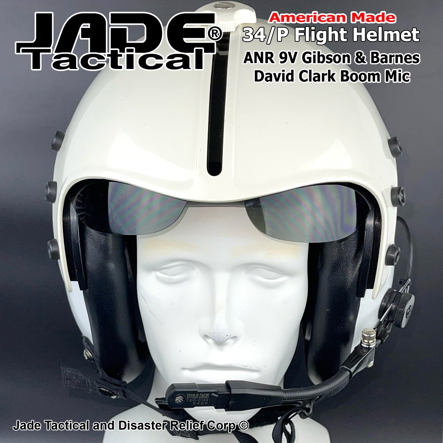 GENTEX 34/P Flight Helmet USA White ANR 14V