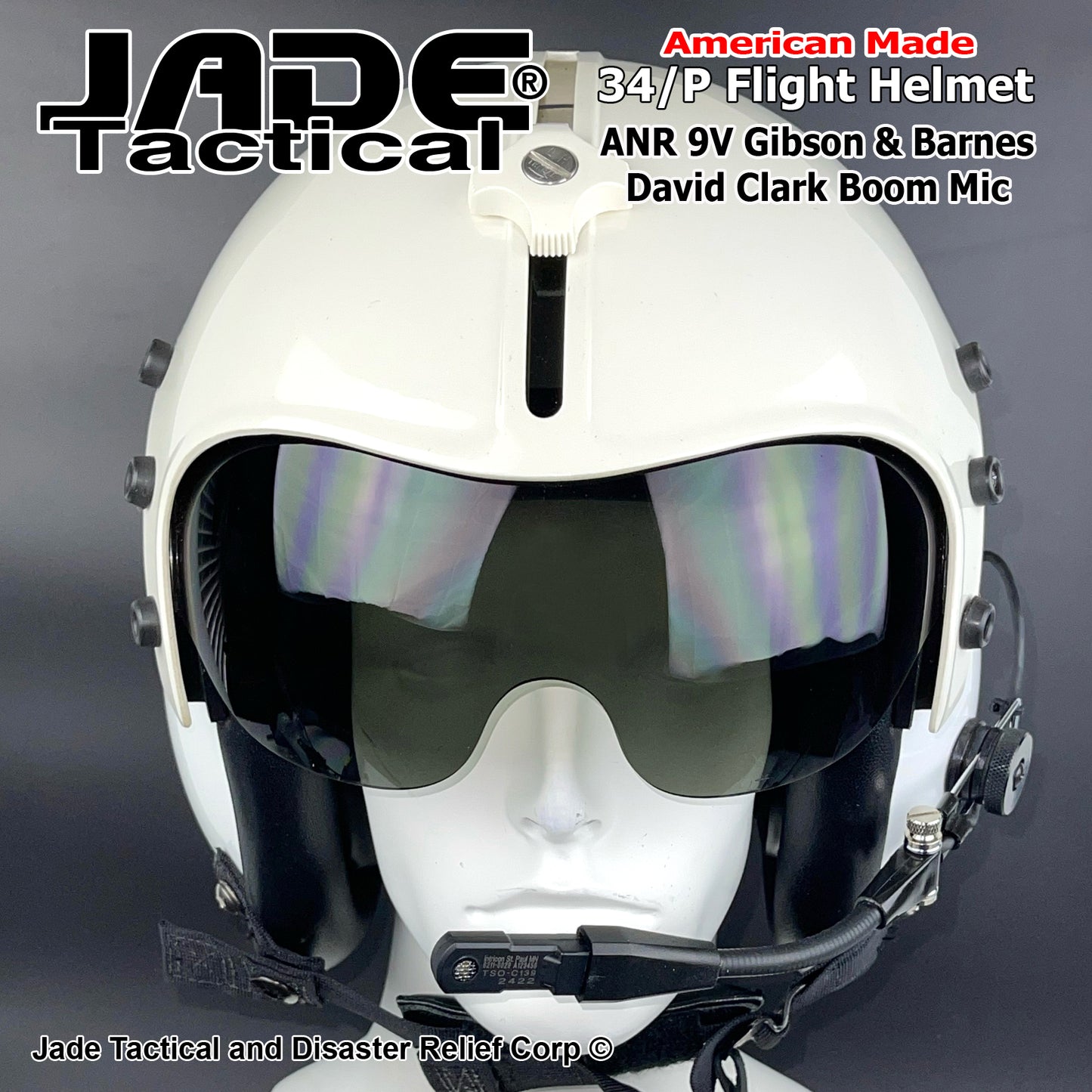 GENTEX 34/P Flight Helmet USA White ANR 14V