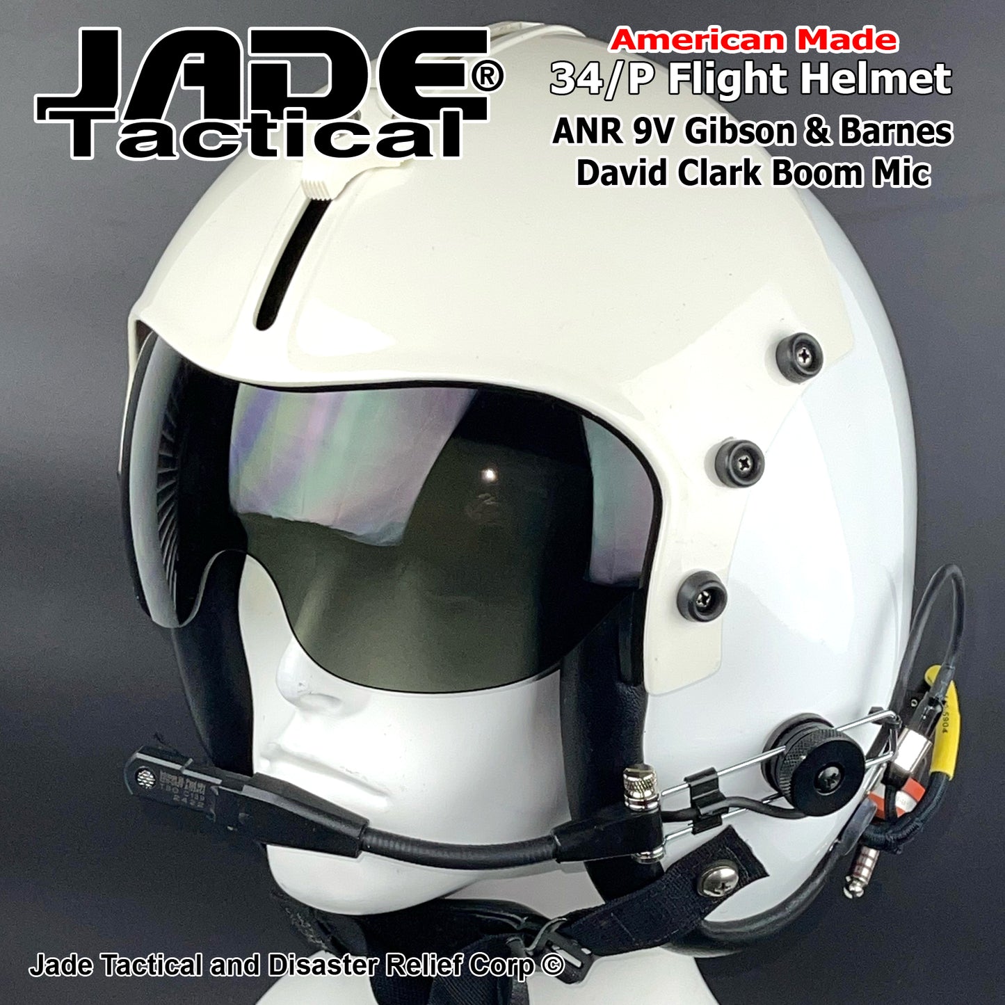 GENTEX 34/P Flight Helmet USA White ANR 14V