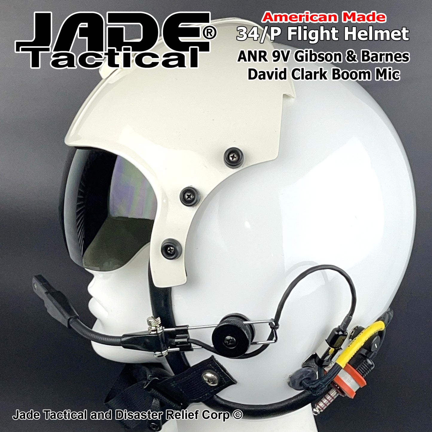 GENTEX 34/P Flight Helmet USA White ANR 14V