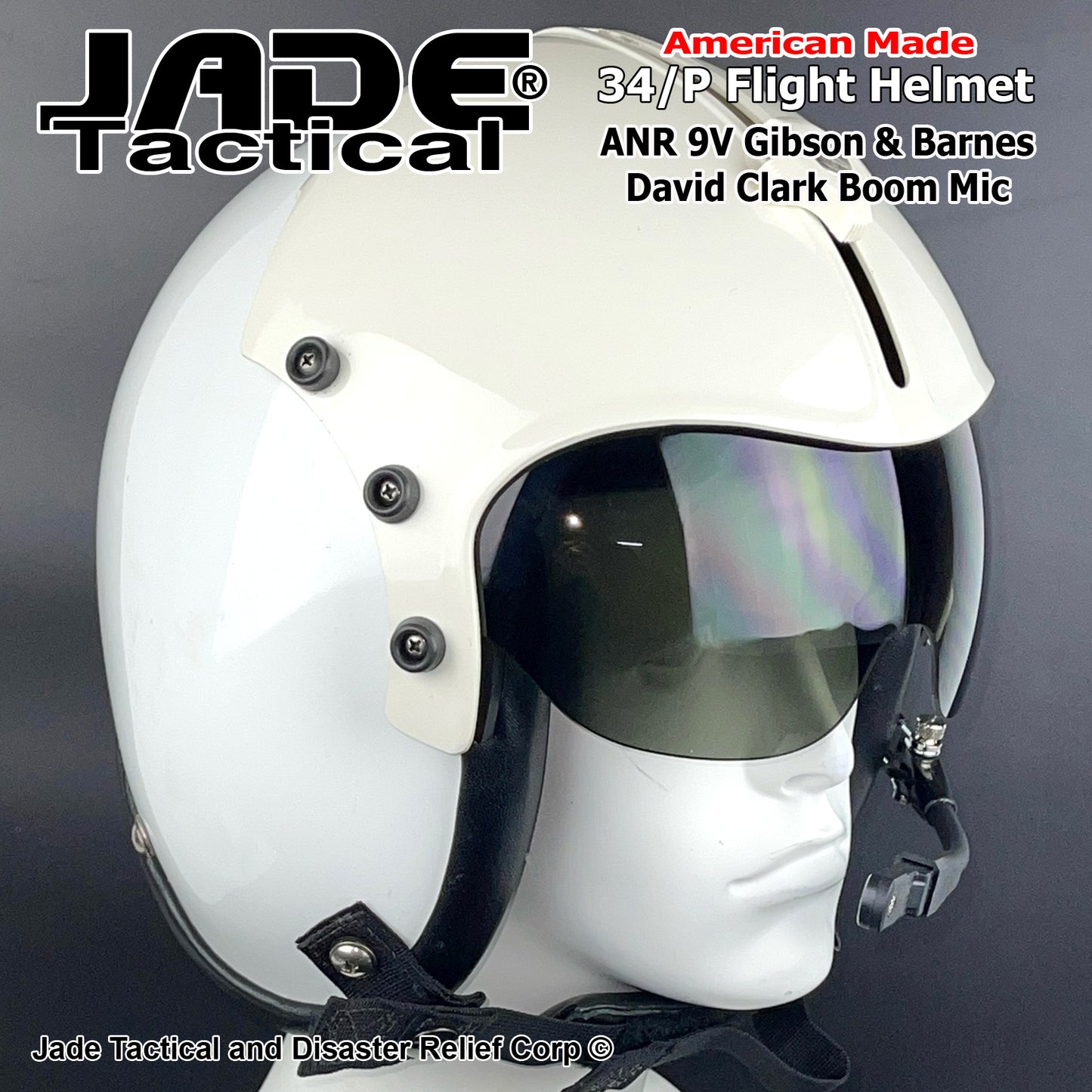 GENTEX 34/P Flight Helmet USA White ANR 14V