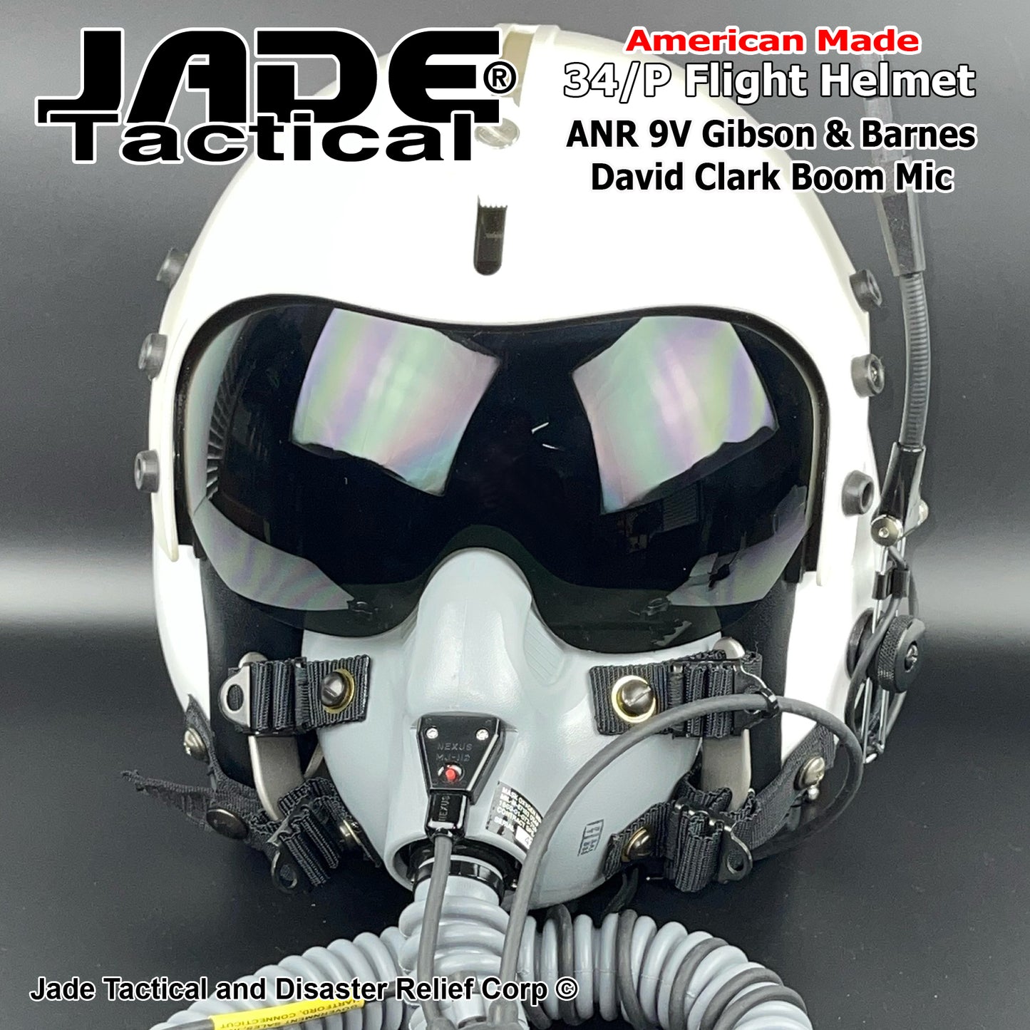 GENTEX 34/P Flight Helmet USA White ANR 14V