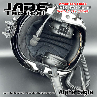 Alpha Eagle White Helicopter Flight Helmet