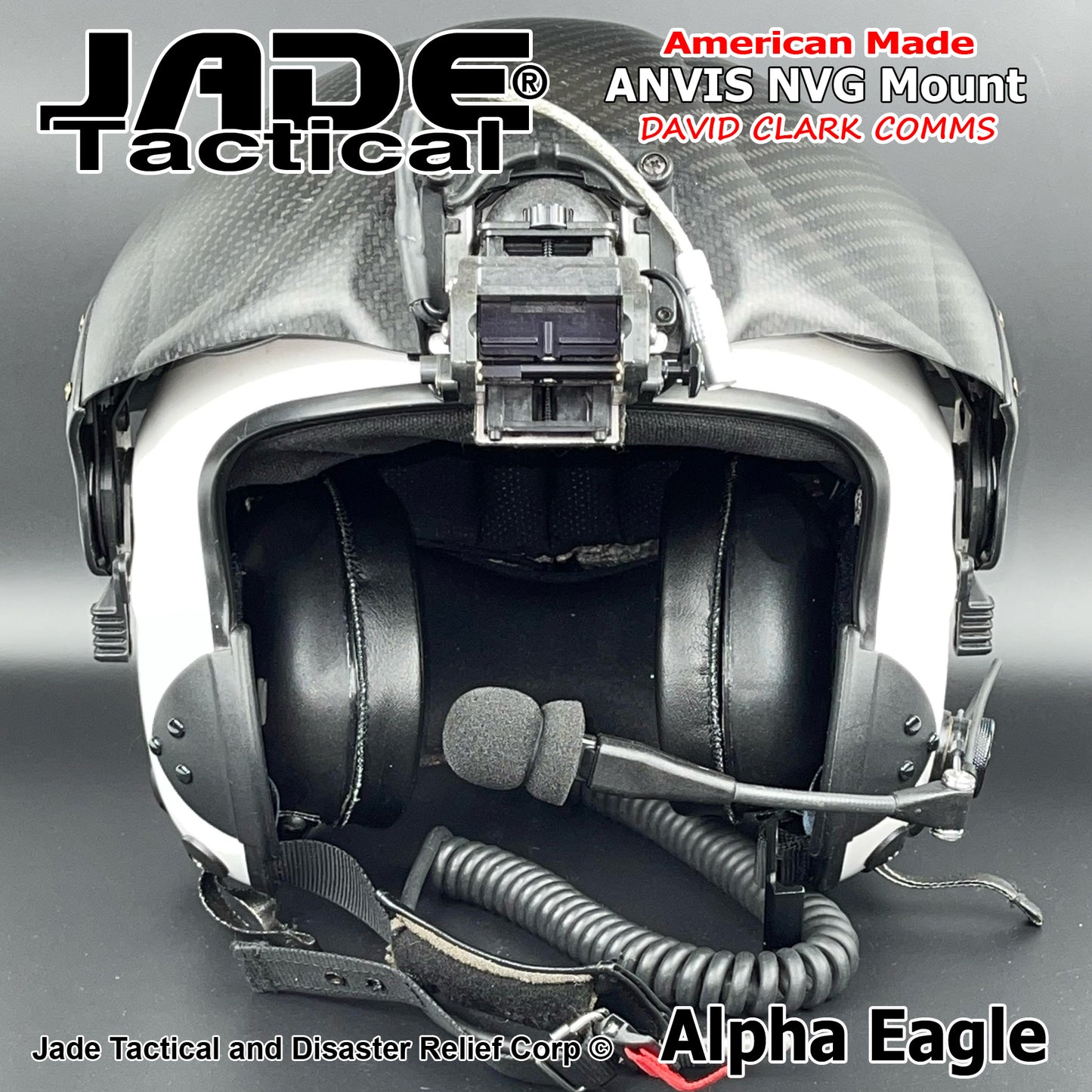 Alpha Eagle White Helicopter Flight Helmet