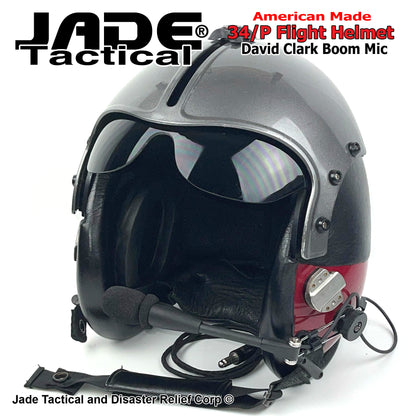 GENTEX 55/EE Flight Helmet USA Burgundy Charcoal Metallic