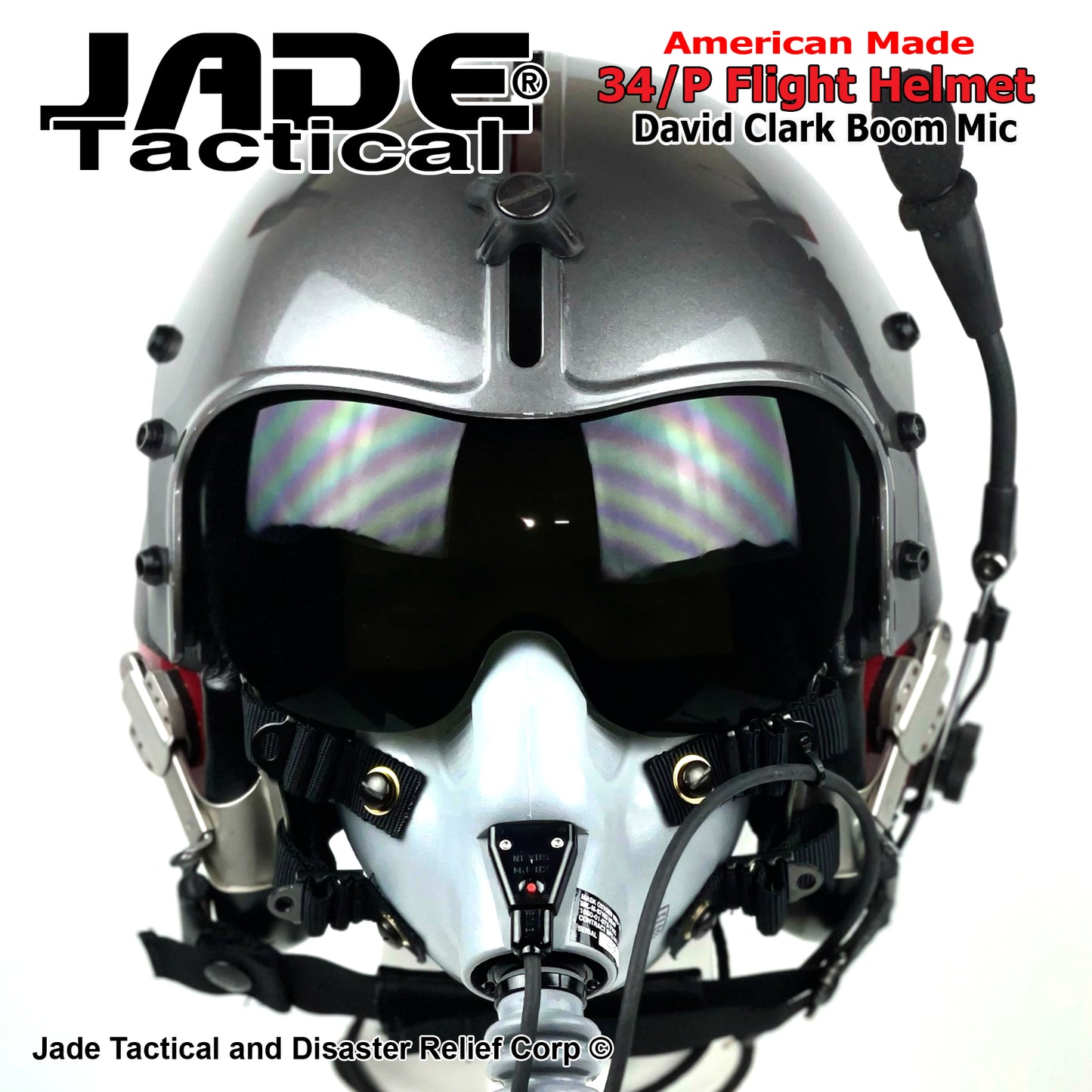 GENTEX 55/EE Flight Helmet USA Burgundy Charcoal Metallic