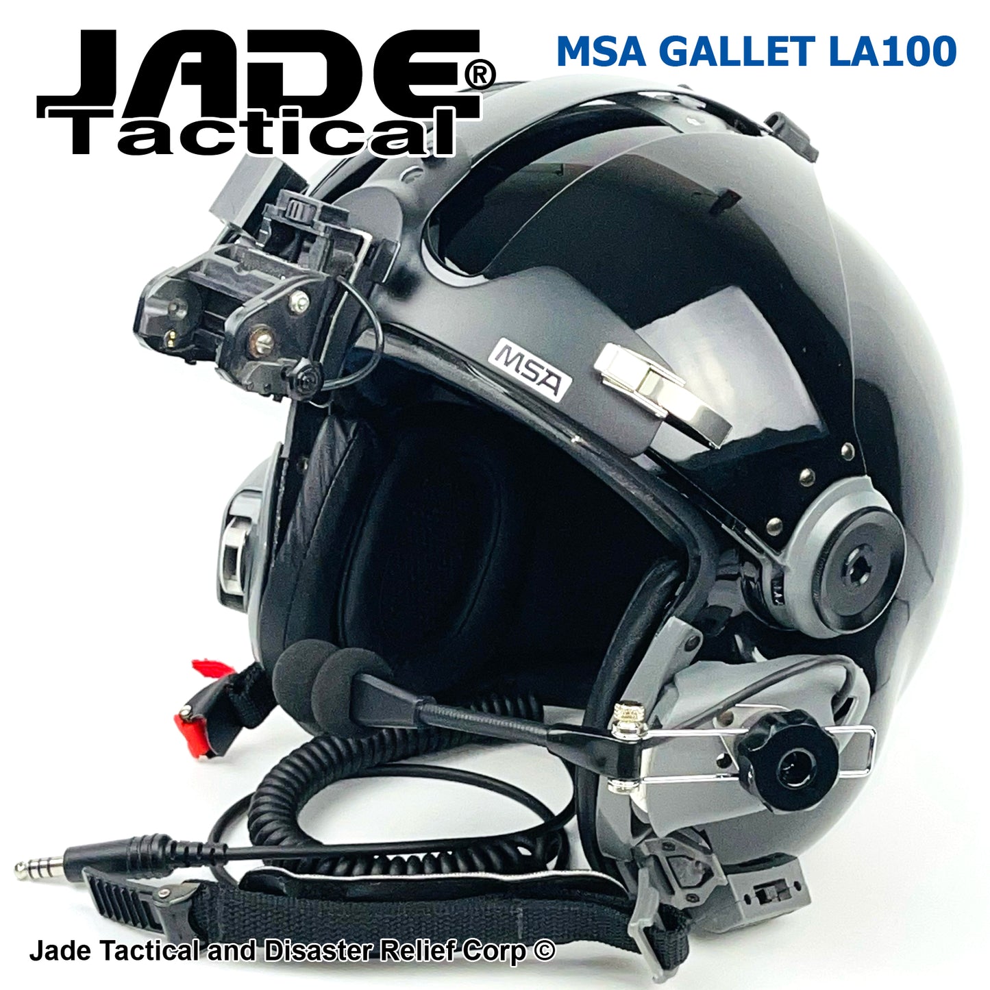 MSA Gallet LA100 Jet Pilot Flight Helmet "LOADED"