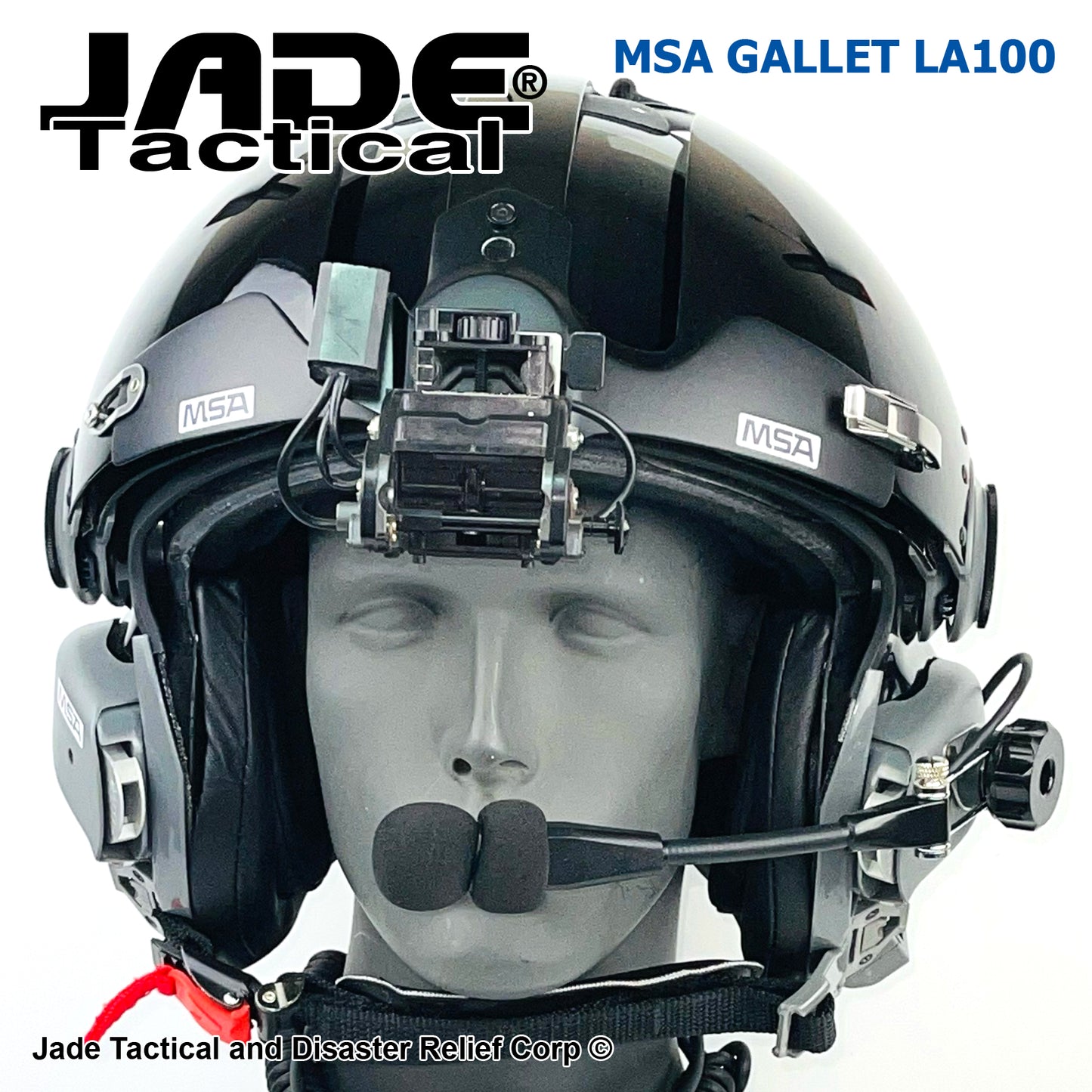 MSA Gallet LA100 Jet Pilot Flight Helmet "LOADED"