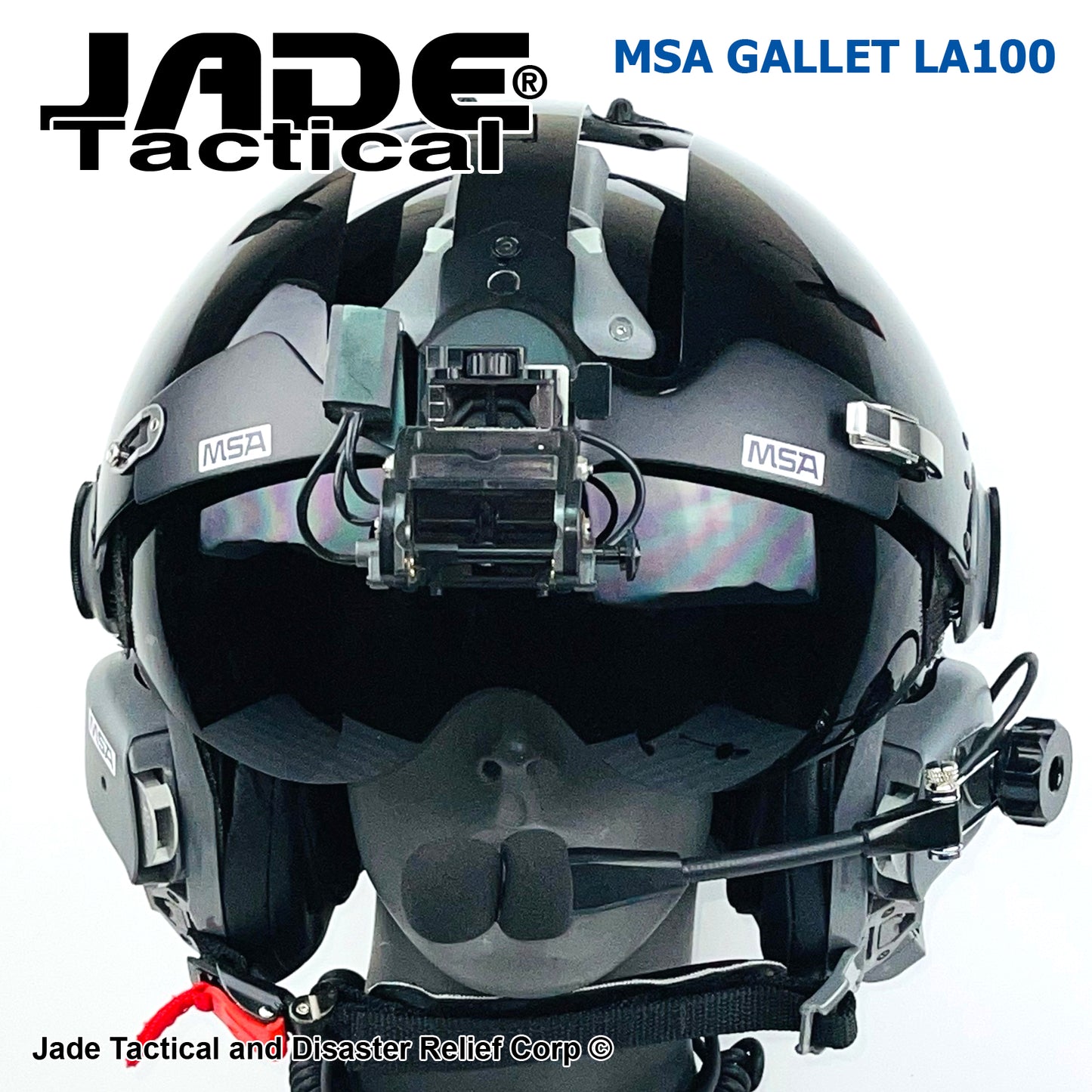 MSA Gallet LA100 Jet Pilot Flight Helmet "LOADED"