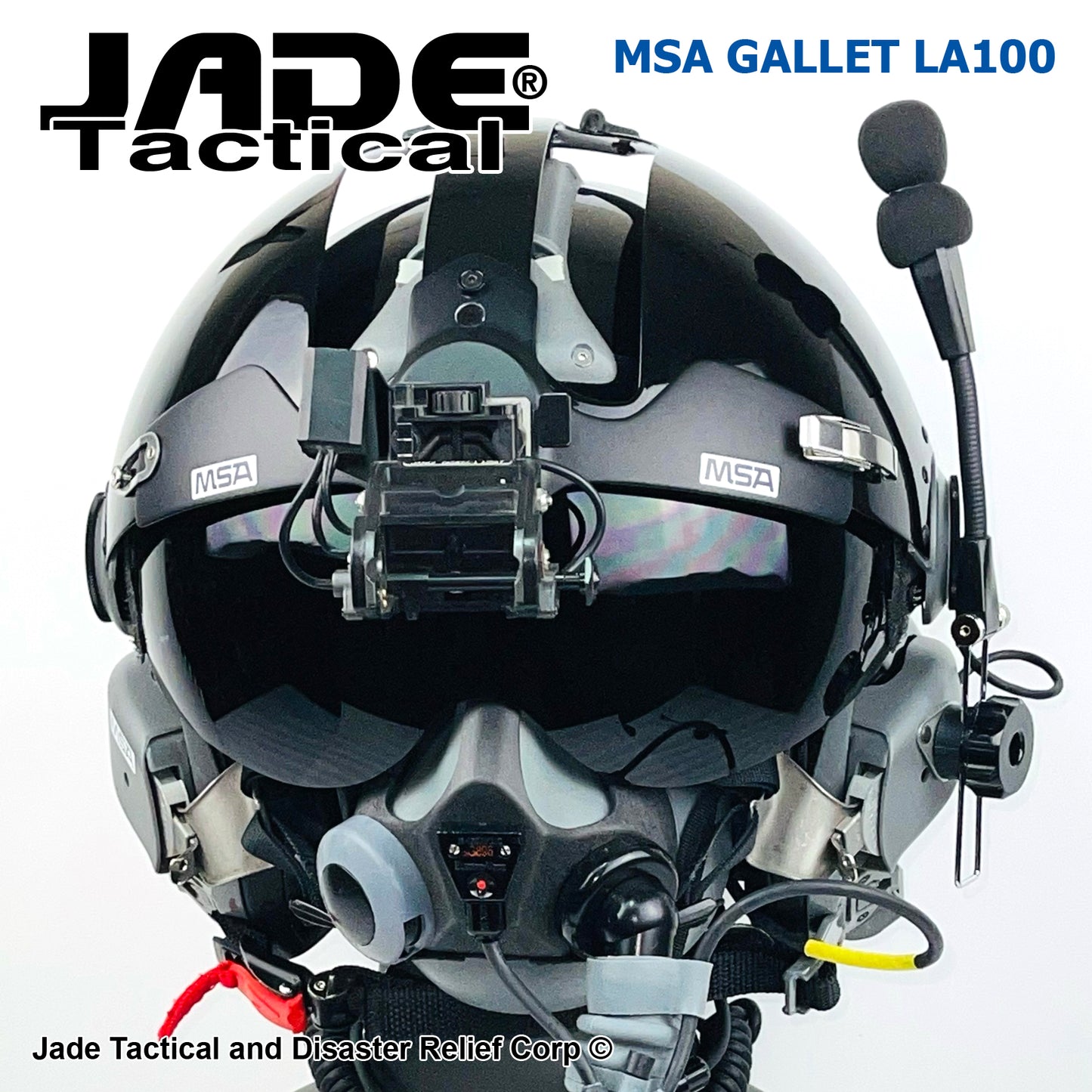 MSA Gallet LA100 Jet Pilot Flight Helmet "LOADED"