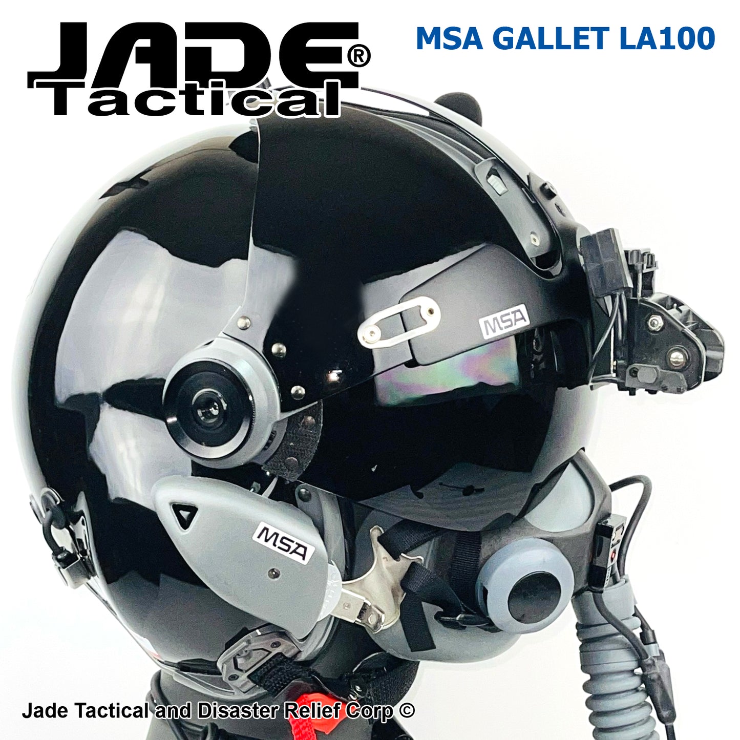 MSA Gallet LA100 Jet Pilot Flight Helmet "LOADED"