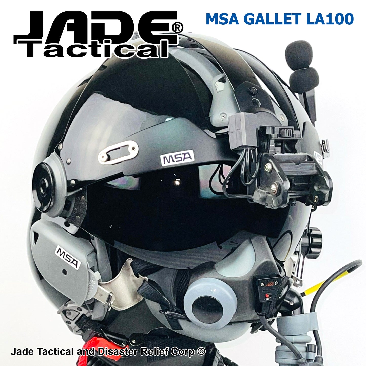 MSA Gallet LA100 Jet Pilot Flight Helmet "LOADED"