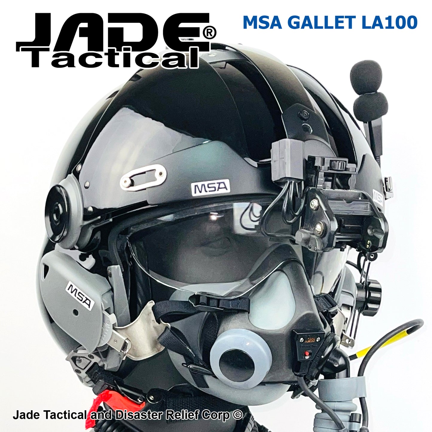 MSA Gallet LA100 Jet Pilot Flight Helmet "LOADED"
