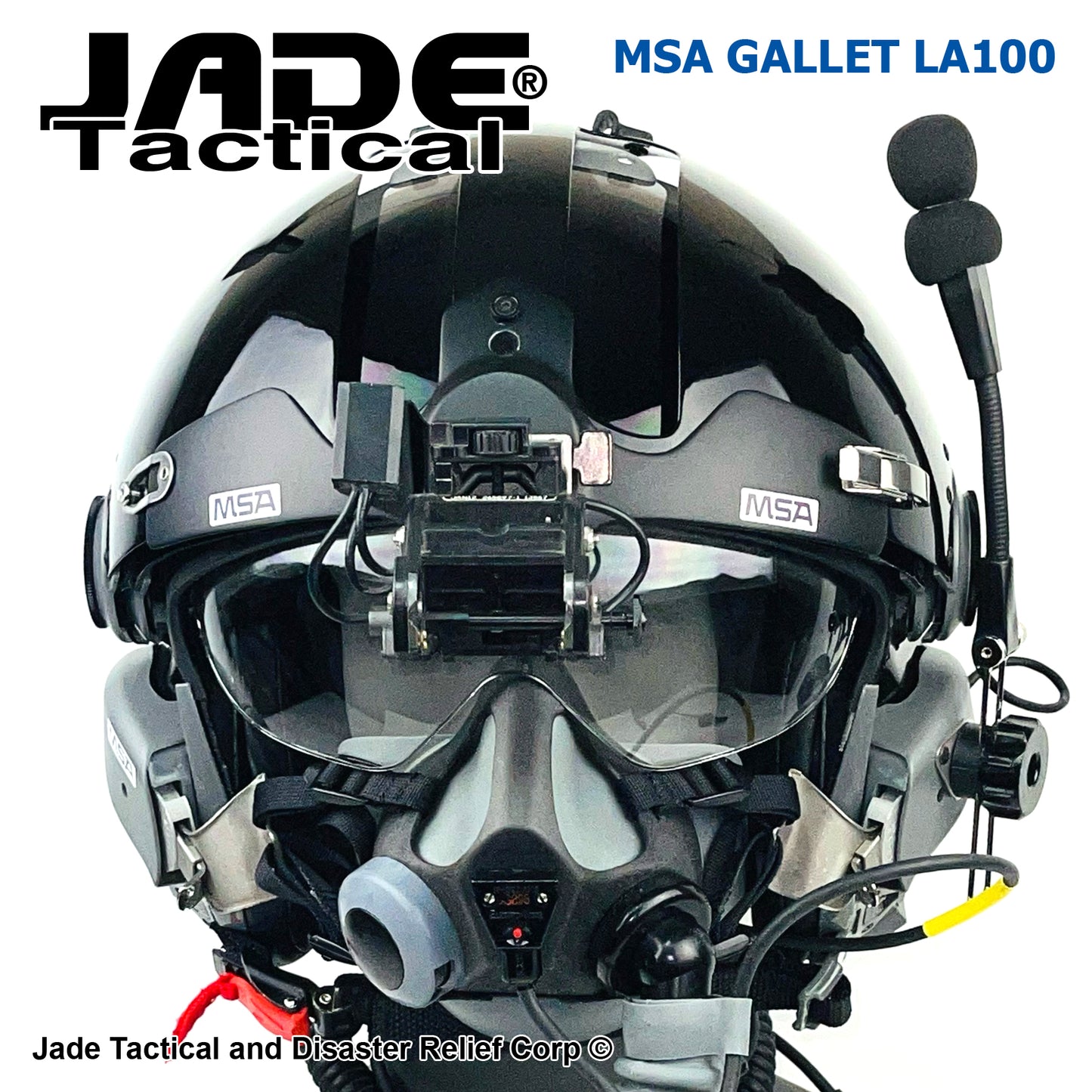 MSA Gallet LA100 Jet Pilot Flight Helmet "LOADED"
