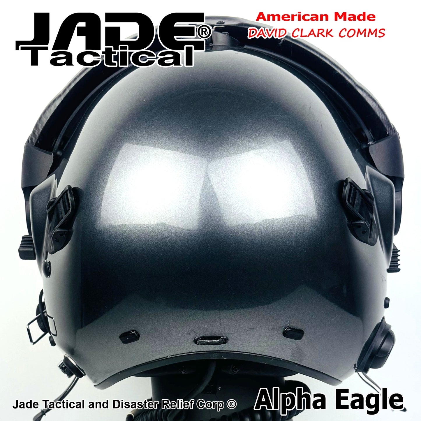Alpha Eagle Gun Metal Grey Helicopter Flight Helmet