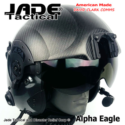 Alpha Eagle Gun Metal Grey Helicopter Flight Helmet