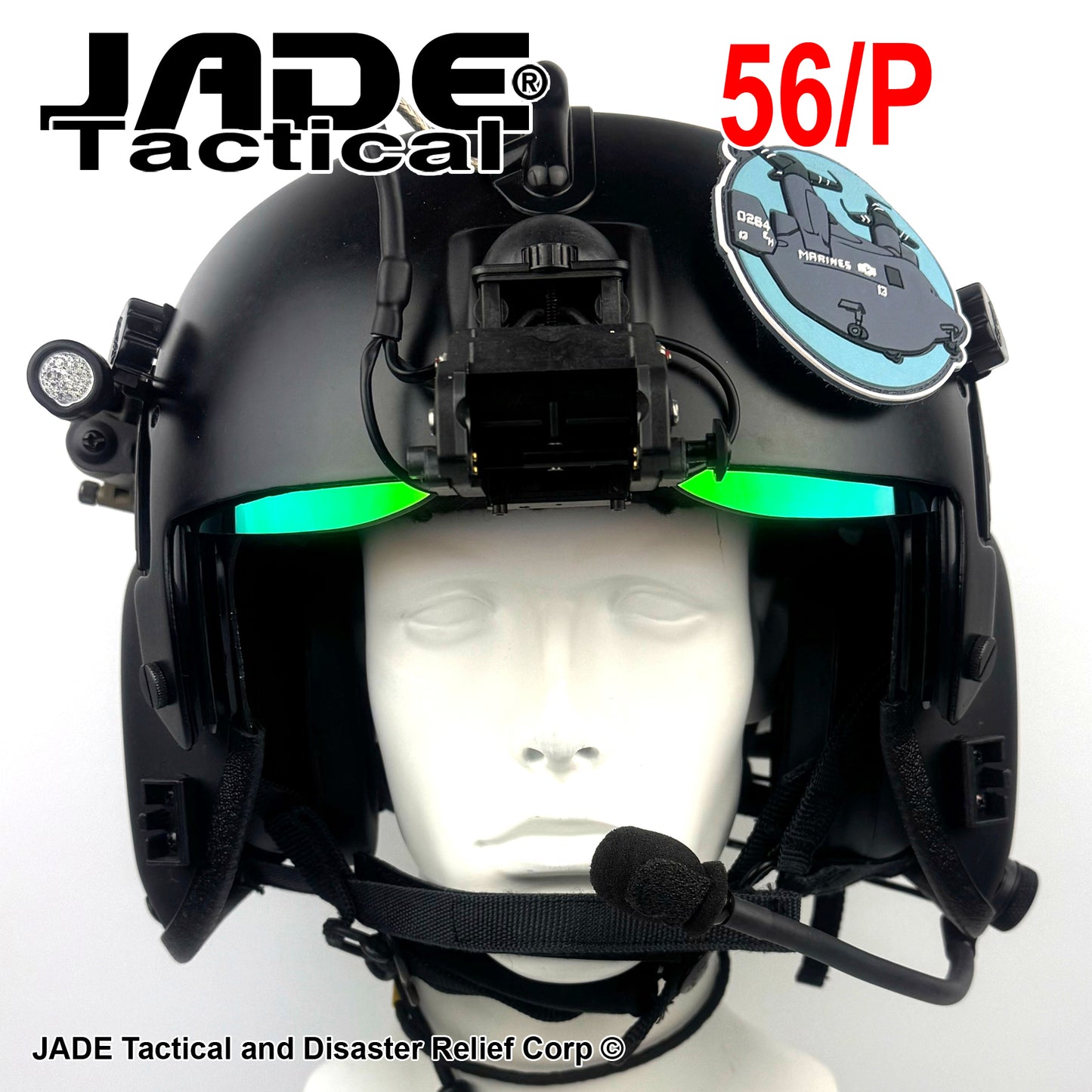 HGU-GENTEX USA 56/P Helicopter Flight Helmet Loaded